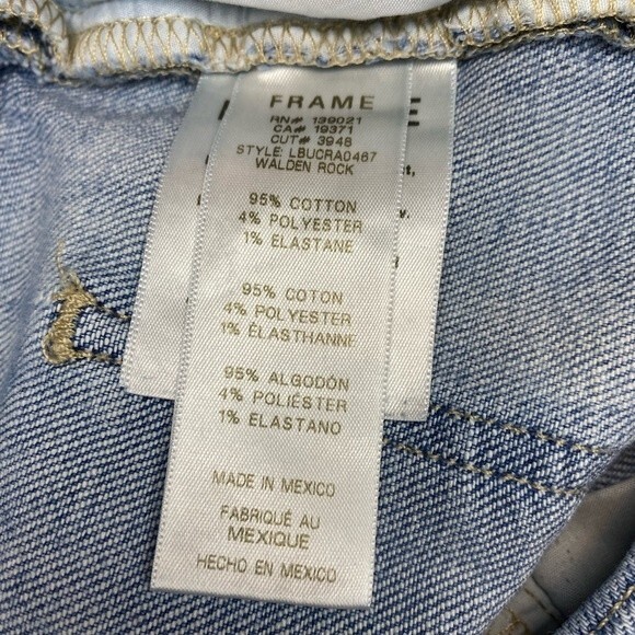 FRAME DENIM LE BEAU LOOSE FIT CROPPED JEANS in WALDEN ROCK, Size 27 - Picture 10 of 16